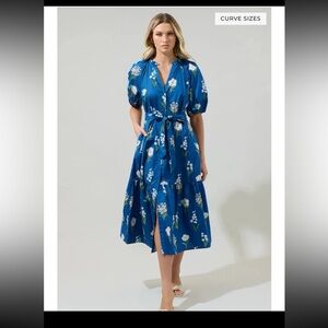 Sugarlips Madison Floral Wynette Tiered Midi Dress size 1X